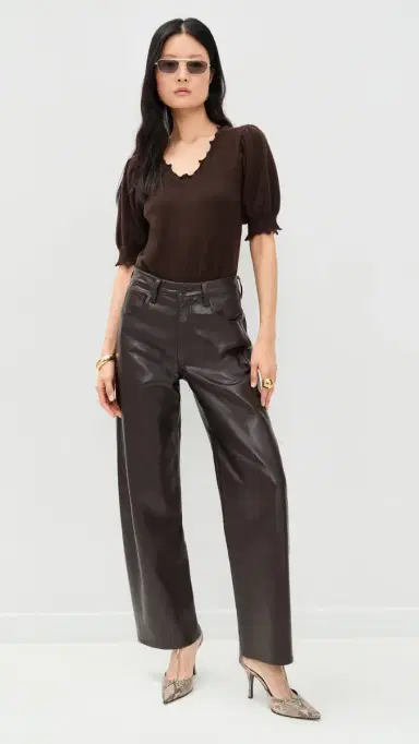 Ulla Johnson olline Short Sleeve Cashmere Top Wenge | Thumbnail 5 Ulla Johnson olline Short Sleeve Cashmere Top Wenge | Thumbnail 5