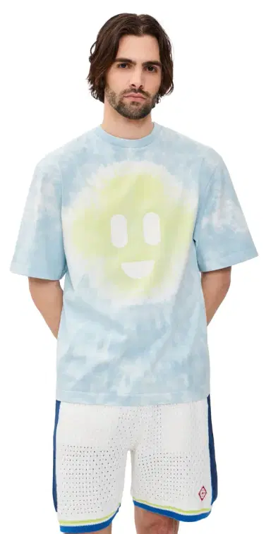 Casablanca Tie Dye T-Shirt Blue | Thumbnail 1 Casablanca Tie Dye T-Shirt Blue | Thumbnail 1
