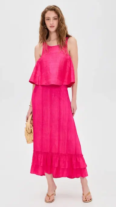 Coniglio Palm Beach Shift Silk Tank Top Lush Pink One Size | Thumbnail 5 Coniglio Palm Beach Shift Silk Tank Top Lush Pink One Size | Thumbnail 5