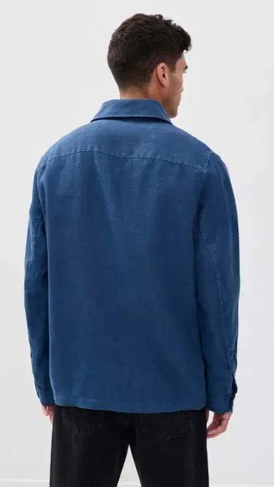 Alex Mill Jared Work Jacket In Linen French Navy | Thumbnail 3 Alex Mill Jared Work Jacket In Linen French Navy | Thumbnail 3