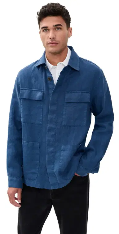 Alex Mill Jared Work Jacket In Linen French Navy | Thumbnail 1 Alex Mill Jared Work Jacket In Linen French Navy | Thumbnail 1