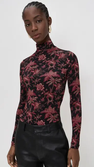 Ulla Johnson Aurelia Turtleneck Midnight Lily | Thumbnail 2 Ulla Johnson Aurelia Turtleneck Midnight Lily | Thumbnail 2