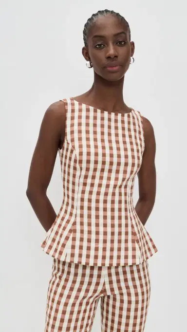 FAITHFULL Ana Top Gingham Cedar | Thumbnail 2 FAITHFULL Ana Top Gingham Cedar | Thumbnail 2