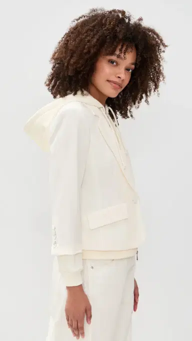 Cinq à Sept Zip Up Le Petit Khloe Blazer Ivory/Ivory 6 | Thumbnail 4 Cinq à Sept Zip Up Le Petit Khloe Blazer Ivory/Ivory 6 | Thumbnail 4