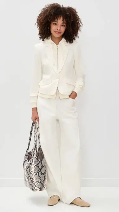 Cinq à Sept Zip Up Le Petit Khloe Blazer Ivory/Ivory 6 | Thumbnail 5 Cinq à Sept Zip Up Le Petit Khloe Blazer Ivory/Ivory 6 | Thumbnail 5