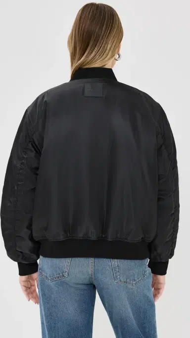 Anine Bing Leon Bomber Jacket Black | Thumbnail 3 Anine Bing Leon Bomber Jacket Black | Thumbnail 3