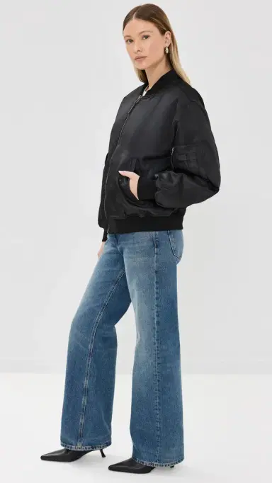 Anine Bing Leon Bomber Jacket Black | Thumbnail 4 Anine Bing Leon Bomber Jacket Black | Thumbnail 4