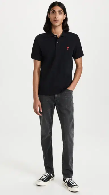 AMI De Coeur Polo Shirt Black | Thumbnail 5 AMI De Coeur Polo Shirt Black | Thumbnail 5