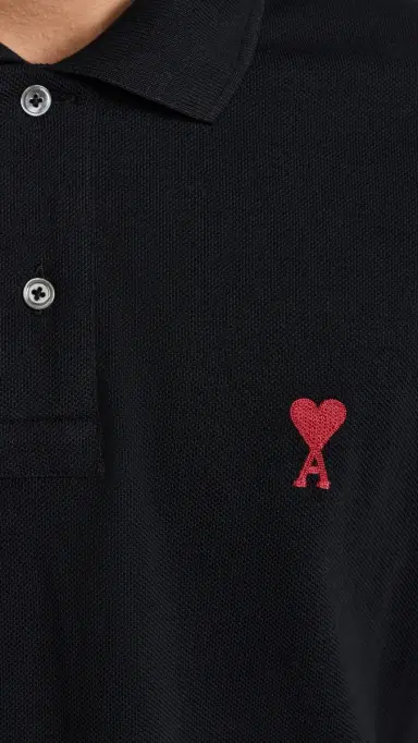AMI De Coeur Polo Shirt Black | Thumbnail 6 AMI De Coeur Polo Shirt Black | Thumbnail 6