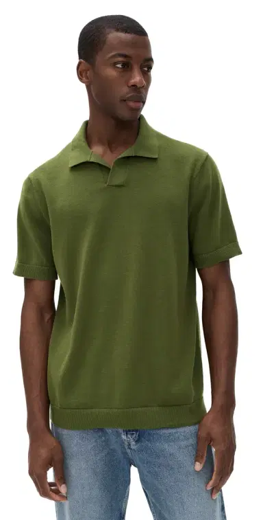 Katin herman Knit Polo hirt Olive | Thumbnail 1 Katin herman Knit Polo hirt Olive | Thumbnail 1