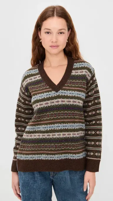 Sea Ciara Fair Isle Knit Sweater Olive | Thumbnail 2 Sea Ciara Fair Isle Knit Sweater Olive | Thumbnail 2