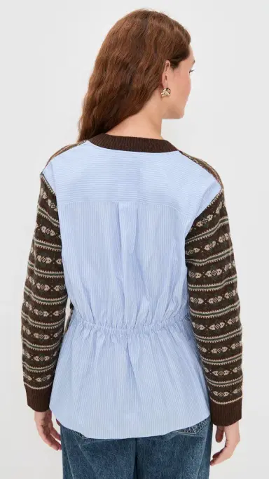 Sea Ciara Fair Isle Knit Sweater Olive | Thumbnail 3 Sea Ciara Fair Isle Knit Sweater Olive | Thumbnail 3