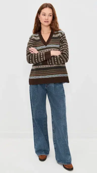 Sea Ciara Fair Isle Knit Sweater Olive | Thumbnail 5 Sea Ciara Fair Isle Knit Sweater Olive | Thumbnail 5