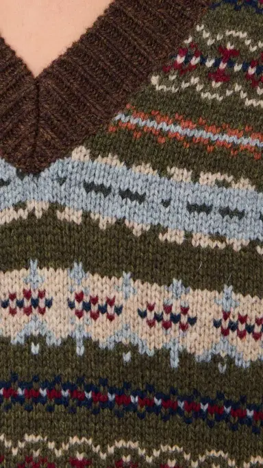 Sea Ciara Fair Isle Knit Sweater Olive | Thumbnail 6 Sea Ciara Fair Isle Knit Sweater Olive | Thumbnail 6