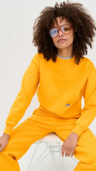 Hommegirls Homme Girls x Fruit of the Loom Crew Neck Sweatshirt Yellow | Thumbnail 2 Hommegirls Homme Girls x Fruit of the Loom Crew Neck Sweatshirt Yellow | Thumbnail 2