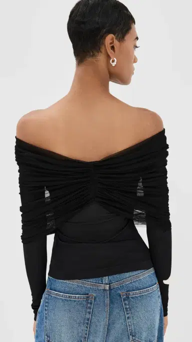 Christopher Esber Sonora Silk Veiled Top Black | Thumbnail 3 Christopher Esber Sonora Silk Veiled Top Black | Thumbnail 3