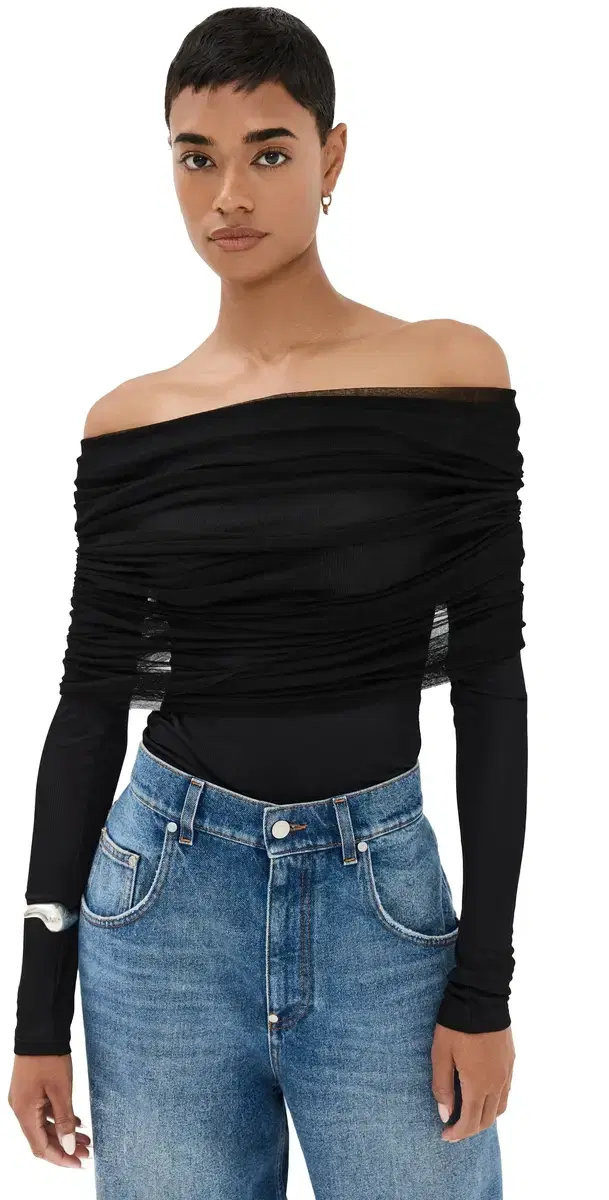 Sonora Silk Veiled Top Black Sonora Silk Veiled Top Black