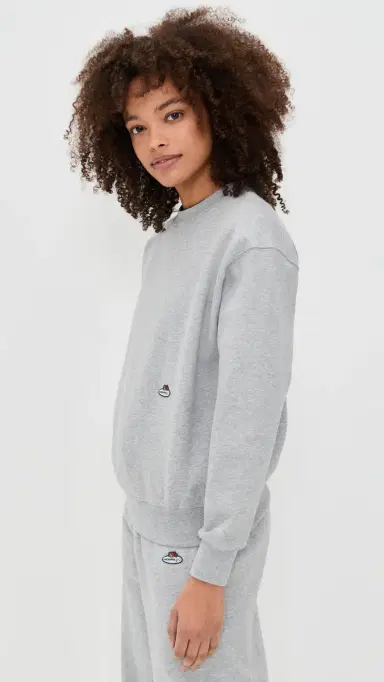 Hommegirls Homme Girls x Fruit of the Loom Crew Neck Sweatshirt Heather Grey | Thumbnail 4 Hommegirls Homme Girls x Fruit of the Loom Crew Neck Sweatshirt Heather Grey | Thumbnail 4
