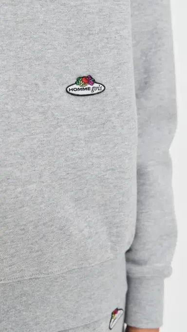 Hommegirls Homme Girls x Fruit of the Loom Crew Neck Sweatshirt Heather Grey | Thumbnail 6 Hommegirls Homme Girls x Fruit of the Loom Crew Neck Sweatshirt Heather Grey | Thumbnail 6