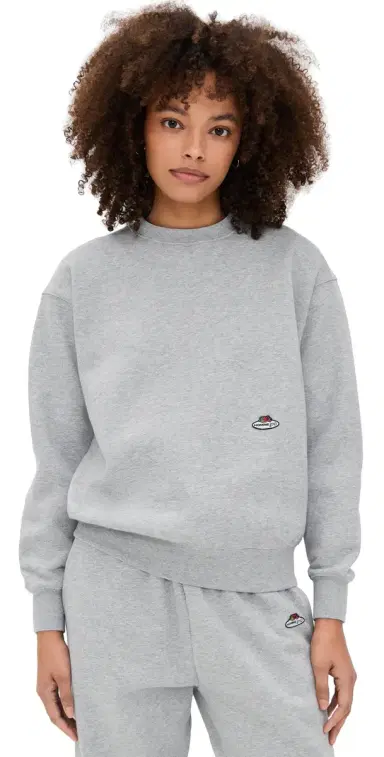 Hommegirls Homme Girls x Fruit of the Loom Crew Neck Sweatshirt Heather Grey | Thumbnail 1 Hommegirls Homme Girls x Fruit of the Loom Crew Neck Sweatshirt Heather Grey | Thumbnail 1