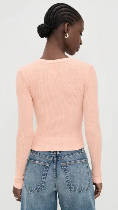 Citizens of Humanity Pilar Waffle Crewneck Top elon Crème | Thumbnail 3 Citizens of Humanity Pilar Waffle Crewneck Top elon Crème | Thumbnail 3