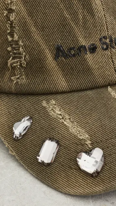Acne Studios Carliy Crystal Brim Cap Hunter Green One Size | Thumbnail 5 Acne Studios Carliy Crystal Brim Cap Hunter Green One Size | Thumbnail 5