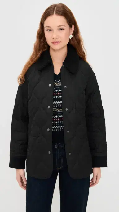 Alex Mill Anne Quilted Jacket In Nylon Black | Thumbnail 2 Alex Mill Anne Quilted Jacket In Nylon Black | Thumbnail 2