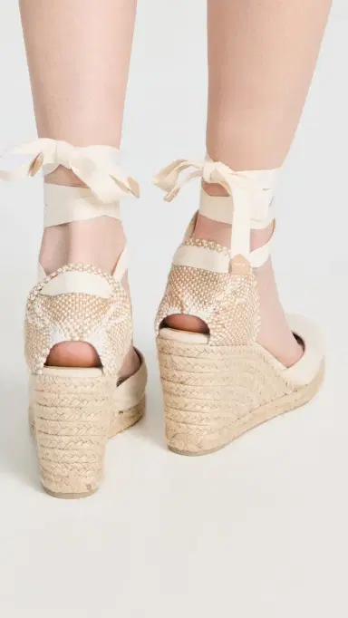 Castañer Carina Wedge Canvas Espadrilles White | Thumbnail 5 Castañer Carina Wedge Canvas Espadrilles White | Thumbnail 5