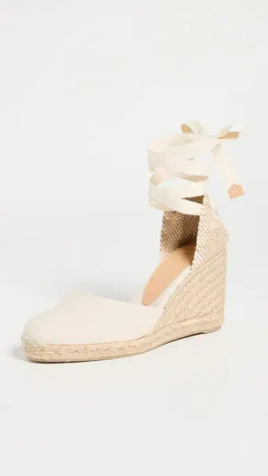 Castañer Carina Wedge Canvas Espadrilles White | Thumbnail 6 Castañer Carina Wedge Canvas Espadrilles White | Thumbnail 6