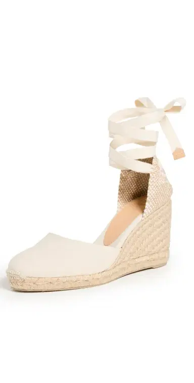 Castañer Carina Wedge Canvas Espadrilles White | Thumbnail 1 Castañer Carina Wedge Canvas Espadrilles White | Thumbnail 1