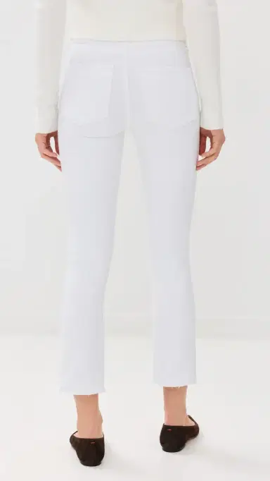 Veronica Beard Jean Carly Kick Flare Raw Hem Jeans White | Thumbnail 3 Veronica Beard Jean Carly Kick Flare Raw Hem Jeans White | Thumbnail 3