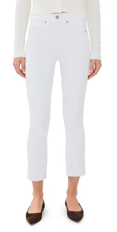 Veronica Beard Jean Carly Kick Flare Raw Hem Jeans White | Thumbnail 1 Veronica Beard Jean Carly Kick Flare Raw Hem Jeans White | Thumbnail 1