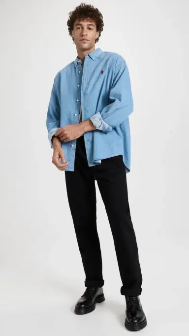AMI Denim Shirt Used Blue/480 | Thumbnail 5 AMI Denim Shirt Used Blue/480 | Thumbnail 5