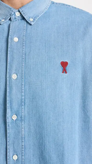 AMI Denim Shirt Used Blue/480 | Thumbnail 6 AMI Denim Shirt Used Blue/480 | Thumbnail 6
