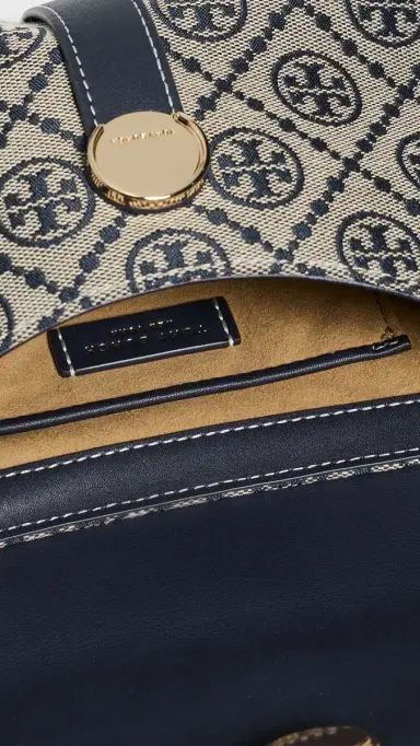 Tory Burch T Monogram Soft Small Shoulder Bag Tory Navy One Size | Thumbnail 6 Tory Burch T Monogram Soft Small Shoulder Bag Tory Navy One Size | Thumbnail 6