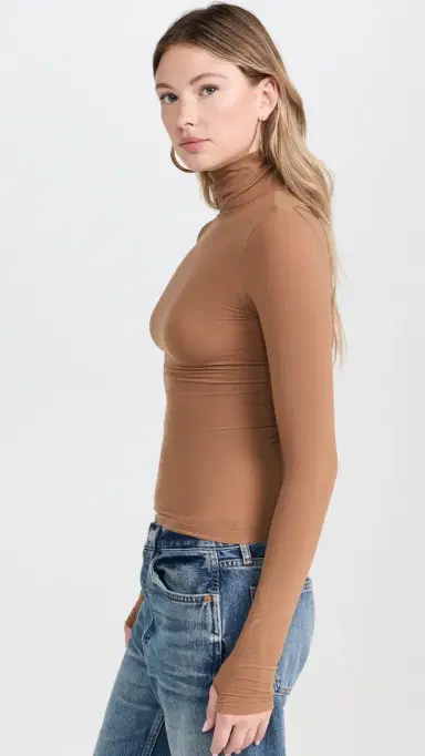 Commando Ballet Body Turtleneck Cocoa One Size | Thumbnail 4 Commando Ballet Body Turtleneck Cocoa One Size | Thumbnail 4