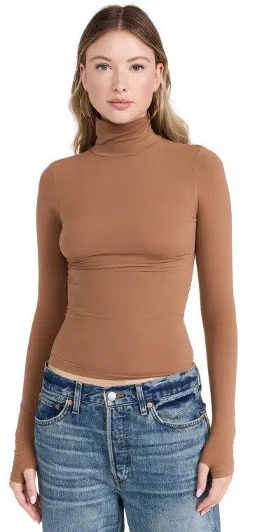 Commando Ballet Body Turtleneck Cocoa One Size | Thumbnail 1 Commando Ballet Body Turtleneck Cocoa One Size | Thumbnail 1