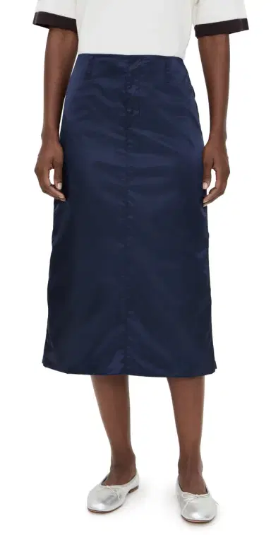 Sandy Liang Ravenna Skirt Navy | Thumbnail 1 Sandy Liang Ravenna Skirt Navy | Thumbnail 1