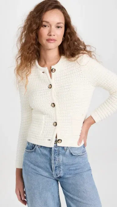 Ba&sh Gaspard Cardigan Ecru 3 | Thumbnail 2 Ba&sh Gaspard Cardigan Ecru 3 | Thumbnail 2