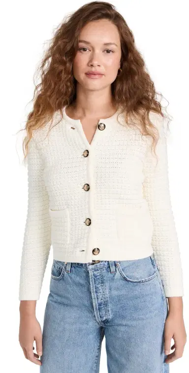 Ba&sh Gaspard Cardigan Ecru 3 | Thumbnail 1 Ba&sh Gaspard Cardigan Ecru 3 | Thumbnail 1
