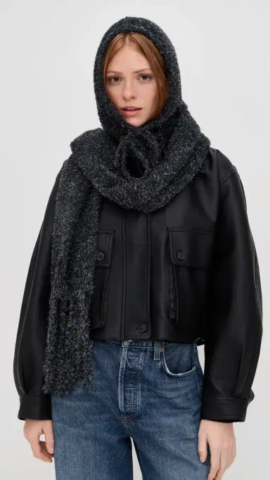 LE BOP Viola Scarf Black One Size | Thumbnail 3 LE BOP Viola Scarf Black One Size | Thumbnail 3