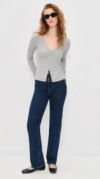 Favorite Daughter The Good Luck Long Sleeve Top Heather Grey L | Thumbnail 5 Favorite Daughter The Good Luck Long Sleeve Top Heather Grey L | Thumbnail 5