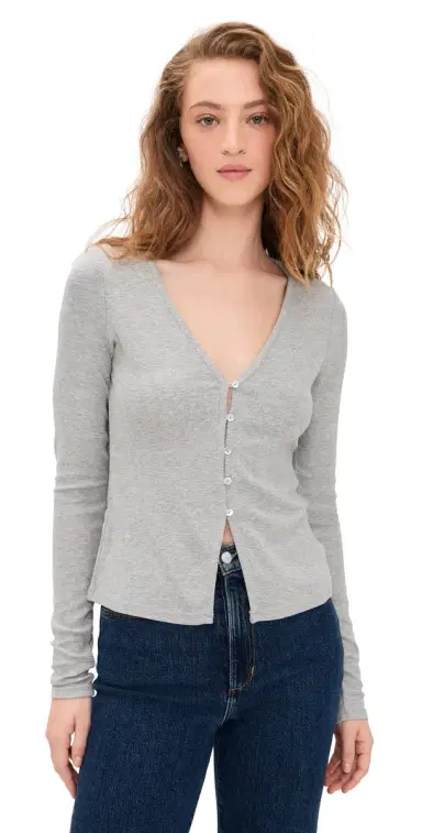 Favorite Daughter The Good Luck Long Sleeve Top Heather Grey L | Thumbnail 1 Favorite Daughter The Good Luck Long Sleeve Top Heather Grey L | Thumbnail 1