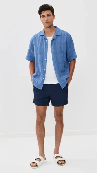 Onia Nylon Crinkle Swim Trunks 5 Deep Navy M | Thumbnail 5 Onia Nylon Crinkle Swim Trunks 5 Deep Navy M | Thumbnail 5