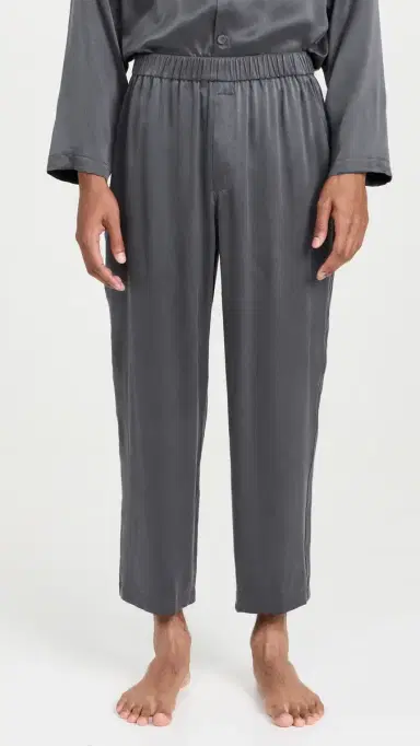 Lunya Washable ilk Button Up Pajamas et Meditative Grey | Thumbnail 5 Lunya Washable ilk Button Up Pajamas et Meditative Grey | Thumbnail 5