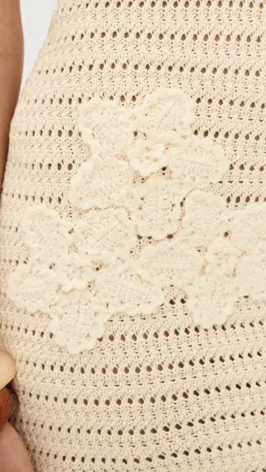 Another Girl Crochet Mini Dress Cream | Thumbnail 6 Another Girl Crochet Mini Dress Cream | Thumbnail 6