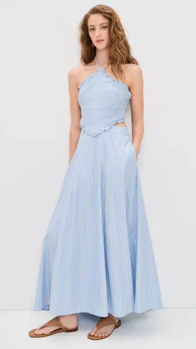 Line & Dot Tobie Midi Dress Blue L | Thumbnail 2 Line & Dot Tobie Midi Dress Blue L | Thumbnail 2