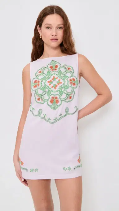 Free People Electric Garden Mini Dress Pale Orchid Combo | Thumbnail 2 Free People Electric Garden Mini Dress Pale Orchid Combo | Thumbnail 2