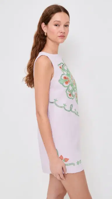 Free People Electric Garden Mini Dress Pale Orchid Combo | Thumbnail 4 Free People Electric Garden Mini Dress Pale Orchid Combo | Thumbnail 4