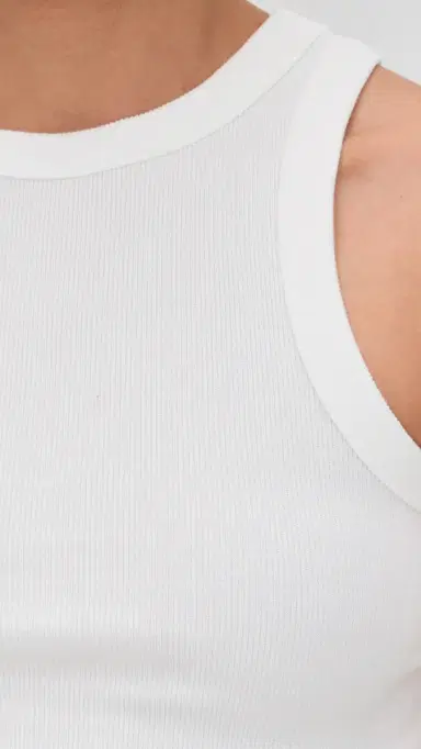 Marine Layer Lexi Rib Sun In High Neck Crop Tank White | Thumbnail 6 Marine Layer Lexi Rib Sun In High Neck Crop Tank White | Thumbnail 6